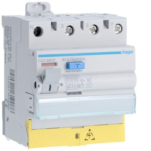 Inter dif 3P+N 63A 30mA AC BD