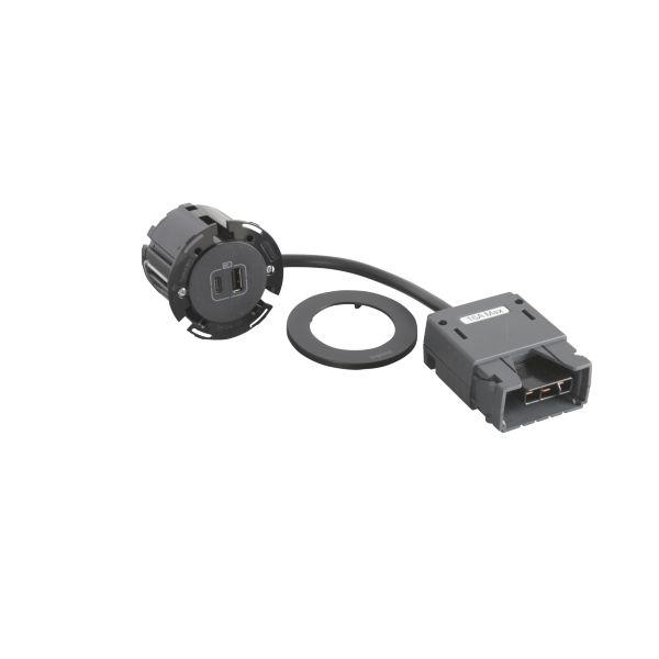 DISQ60 NOIR 1 USB A+C INTERSOC