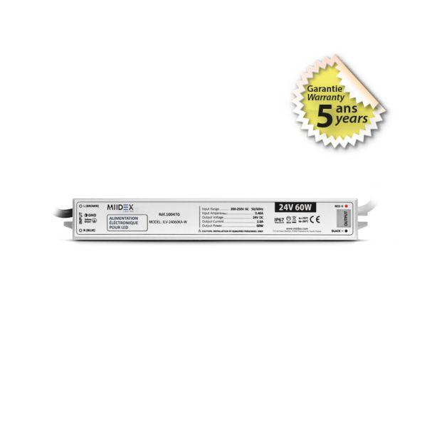 ALIM 24V DC LUMINEUX 60W IP67