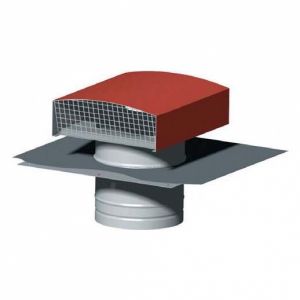 Chapeau de toiture métallique design, D160 mm, couleur tuile
