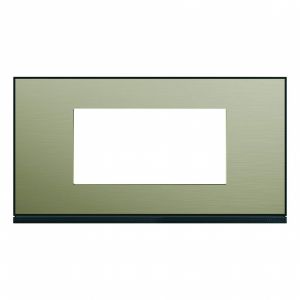Plaque gallery 4 modules entraxe 71mm placage bronze