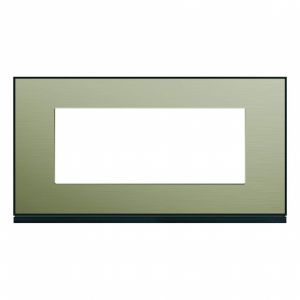 Plaque gallery 5 modules entraxe 71mm placage bronze