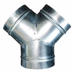 Dérivation (culotte) 45° en acier galvanisé, D 160x125x125 mm