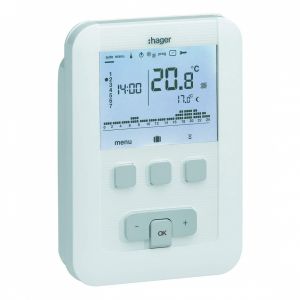 Thermostat ambiance programmable digital chauf eau chaude 4 fils sur 7j 230V