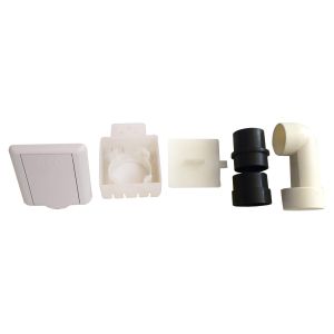 Kit prise carrée blanche SAPHIR + accessoires D 40 mm