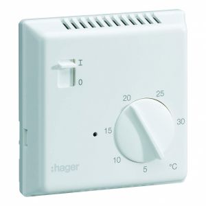 Thermostat ambiance électronique saillie chauf élec avec entrée fil pilote 230V