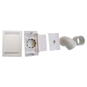 Kit prise rectangulaire blanche SAPHIR + accessoires D 51 mm