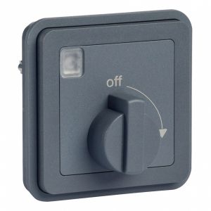 cubyko Minuterie bouton rotatif associable gris IP55