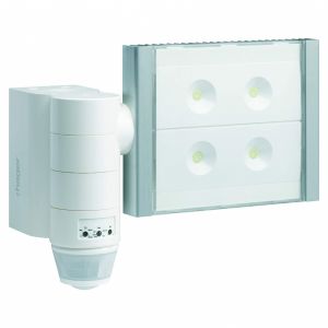 Projecteur LED 60W avec détecteur infrarouge évolué 220-360° blanc IP55