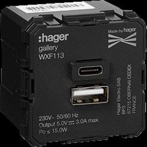 HAG WXF113 CHARGEUR USB A+C